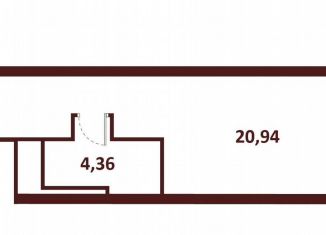 Продам квартиру студию, 25.3 м2, Санкт-Петербург, муниципальный округ Комендантский Аэродром