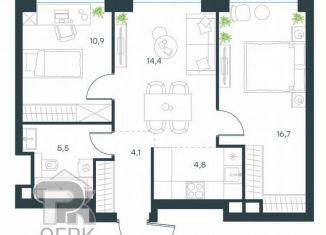 Продается 2-ком. квартира, 56.4 м2, Москва, метро Дубровка