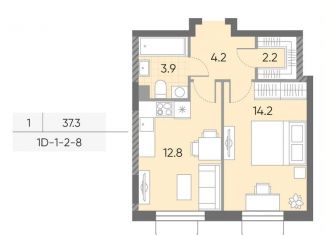 1-ком. квартира на продажу, 37.3 м2, Москва, метро Селигерская