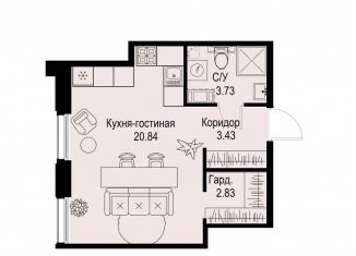 Квартира на продажу студия, 30.8 м2, Санкт-Петербург, метро Петроградская