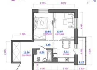 Продаю двухкомнатную квартиру, 55 м2, Иркутская область, жилой комплекс Южный Парк, 8