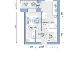 Продажа 1-комнатной квартиры, 38.5 м2, Туймазы, улица 70 лет Октября, 13В
