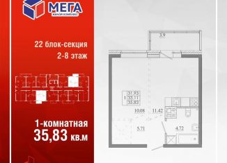 1-ком. квартира на продажу, 35.8 м2, Иркутская область