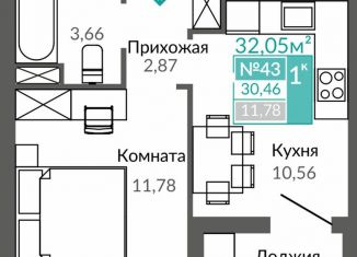 Продажа 1-ком. квартиры, 30.5 м2, Симферополь, Киевский район