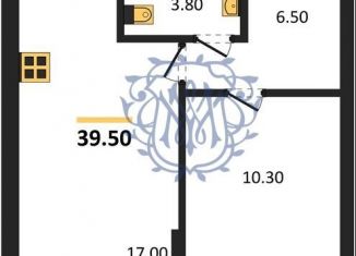 Однокомнатная квартира на продажу, 39.5 м2, село Мирное