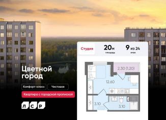 Продажа квартиры студии, 20 м2, Санкт-Петербург, муниципальный округ Полюстрово, Пахомовская улица, 25