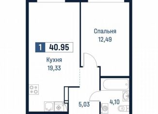 Продается 1-ком. квартира, 41 м2, Ярославль, Романовская улица, 6к2, Дзержинский район