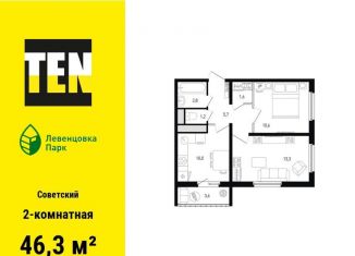 Продам 2-комнатную квартиру, 46.3 м2, Ростов-на-Дону, Советский район, проспект Маршала Жукова, 11