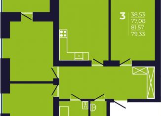 Продается 3-ком. квартира, 79.8 м2, Республика Башкортостан