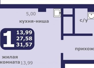 Продаю 1-ком. квартиру, 31.6 м2, Красноярский край, улица Шевченко, 1