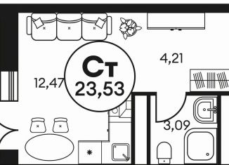 Продается квартира студия, 23.5 м2, Ростов-на-Дону