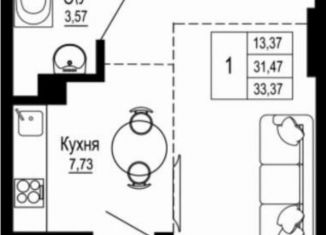 Продажа 1-ком. квартиры, 33 м2, Ростов-на-Дону, Привокзальная улица, 3/1, Железнодорожный район