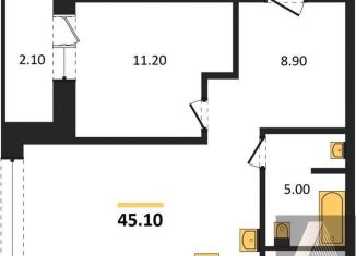 Продам 1-ком. квартиру, 45.1 м2, Новосибирск, метро Сибирская