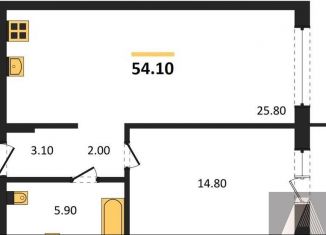 Продажа 1-комнатной квартиры, 54.1 м2, Новосибирск, улица Аэропорт, 88, метро Заельцовская