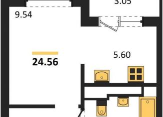Продажа однокомнатной квартиры, 24.6 м2, Светлогорск