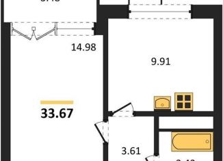 Продам 1-ком. квартиру, 33.7 м2, Светлогорск