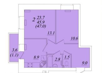 Продажа двухкомнатной квартиры, 47 м2, Москва, Новгородская улица, 38, СВАО