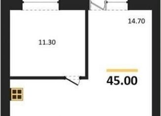 Однокомнатная квартира на продажу, 45 м2, посёлок Октябрьский