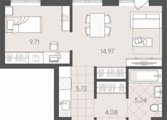 Продается однокомнатная квартира, 40.9 м2, Тюмень, улица Геннадия Райкова, 19