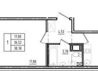 1-ком. квартира на продажу, 41 м2, Мурино, ЖК Мой Мир