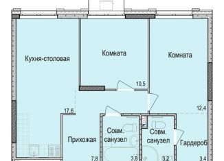 Продается 2-комнатная квартира, 59.1 м2, Ижевск, Центральный жилой район, Красная улица, 118к1