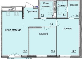 2-комнатная квартира на продажу, 65 м2, Ижевск, жилой район Культбаза