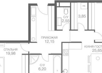 Продажа двухкомнатной квартиры, 84.7 м2, Москва, станция Тестовская