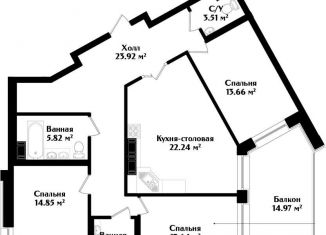 Продаю 4-комнатную квартиру, 105 м2, Санкт-Петербург, Московский проспект, 71, метро Фрунзенская