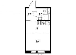 Продам квартиру студию, 19.8 м2, Балашиха, Реутовская улица, 20, ЖК Измайловский Лес