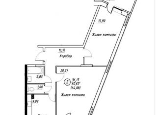 Продается 2-ком. квартира, 65 м2, Дмитров, ЖК Дмитров Парк