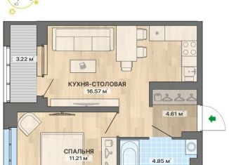 Продажа 1-ком. квартиры, 40.5 м2, Екатеринбург, ЖК Нова парк