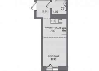 Квартира на продажу свободная планировка, 33.9 м2, Иркутск, ЖК Новые Горизонты