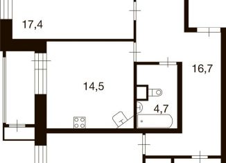 Двухкомнатная квартира на продажу, 77.3 м2, деревня Ивановское, улица Семёна Гордого, 3, ЖК Ново-Никольское