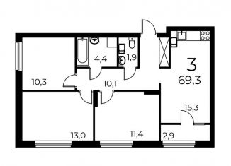 Продажа 3-ком. квартиры, 69 м2, Нижний Новгород, Сормовский район