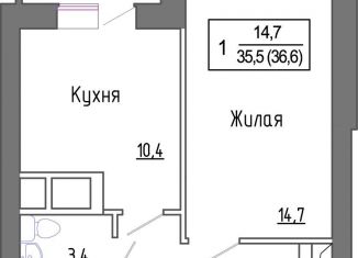 Продам однокомнатную квартиру, 35.5 м2, деревня Сабурово, ЖК ЗаМитино