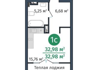 Продажа 1-ком. квартиры, 33 м2, Тюмень, ЖК ДОК, Краснооктябрьская улица, 8