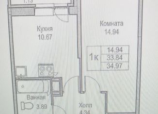 Продается 1-комнатная квартира, 35 м2, Санкт-Петербург, Гладышевский проспект, 37к1, Гладышевский проспект