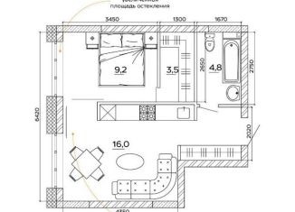 Продаю 1-ком. квартиру, 28 м2, Кемерово, Рудничный район