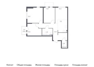 Продажа 4-ком. квартиры, 78.5 м2, село Остафьево, жилой комплекс Остафьево, к17