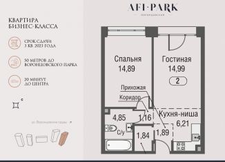 2-ком. квартира на продажу, 45.8 м2, Москва, ЖК Афи Парк Воронцовский