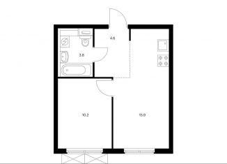 Продам 1-ком. квартиру, 34.5 м2, Москва, метро Дмитровская, жилой комплекс Руставели 14, к1/2