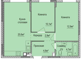 Продаю 2-комнатную квартиру, 56 м2, Ижевск, жилой район Буммаш