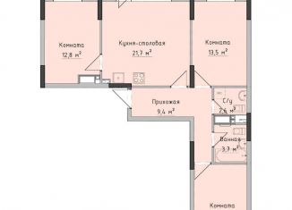 Продам трехкомнатную квартиру, 76.3 м2, Ижевск, ЖК Холмогоровский