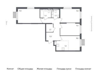 Продажа 3-ком. квартиры, 75.7 м2, Мытищи, жилой комплекс Мытищи Парк, к3