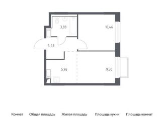 Продажа 1-комнатной квартиры, 34.3 м2, посёлок Мирный, жилой комплекс Томилино Парк, к6.2