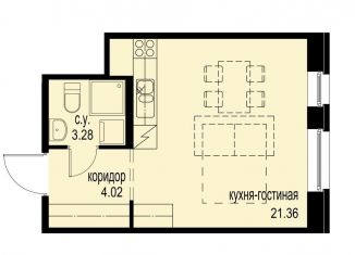 Квартира на продажу студия, 28.7 м2, Санкт-Петербург, Дворцовая площадь, метро Площадь Мужества
