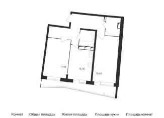 2-комнатная квартира на продажу, 65.4 м2, Санкт-Петербург, Заневский проспект, 42, ЖК Малая Охта
