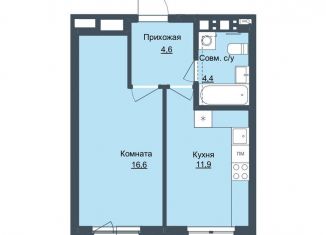 Продам однокомнатную квартиру, 37.3 м2, Ижевск, Северо-Западный жилой район