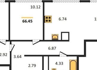 Продажа 2-комнатной квартиры, 66.3 м2, Новосибирск, Ленинградская улица, 340, ЖК Ленинград