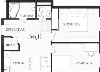 Продажа двухкомнатной квартиры, 56 м2, Санкт-Петербург, улица Чапаева, 18, муниципальный округ Посадский